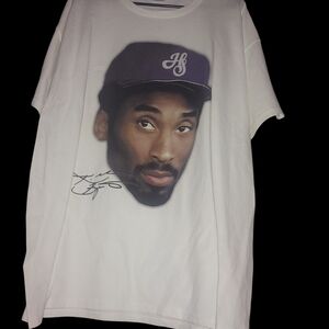 White Graphic T With Kobe Bryant Big Head